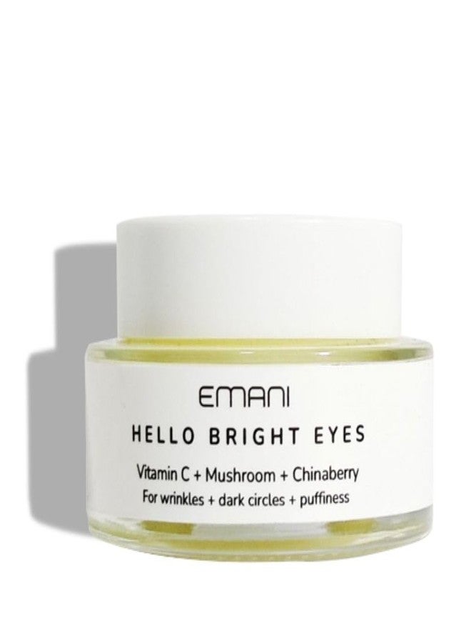 Emani Hello Bright Eyes - Vitamin C Super Eye Cream - Caffeine and Turmeric, Anti-Aging Eye Cream for Dark Circles, Puffiness, Wrinkles, Firming, Hydrating & Smoothing - Reduce Fine Lines 1 oz 30ml - Image 1